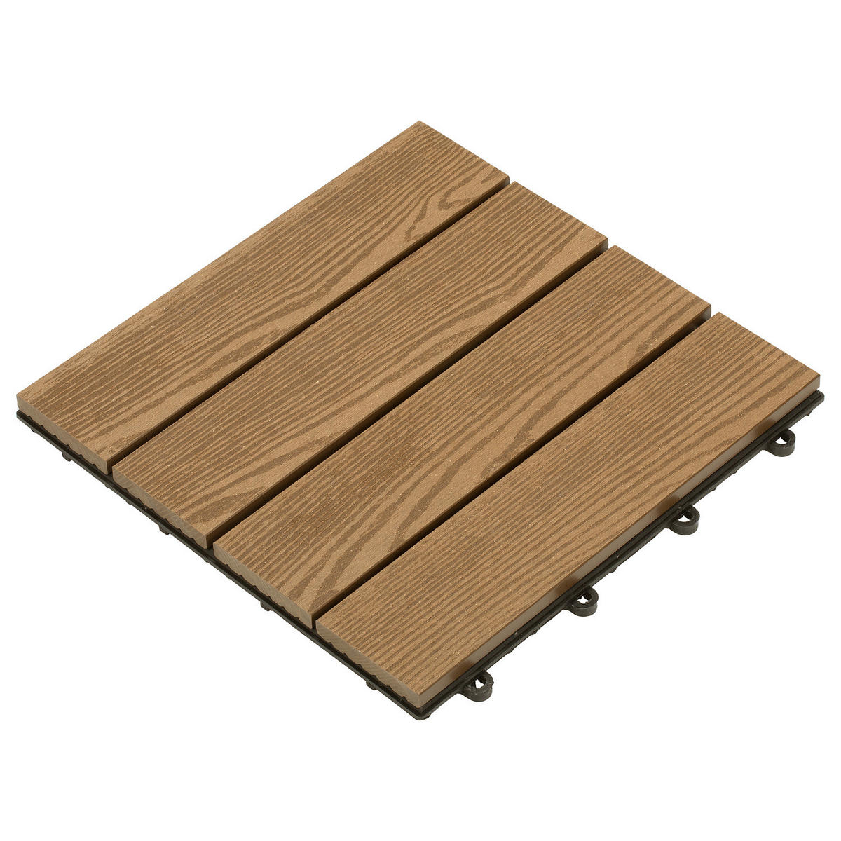 TERRASSENFLIESE - 11er-Set - Hellbraun, Kunststoff (30/30/2.4cm) - home24