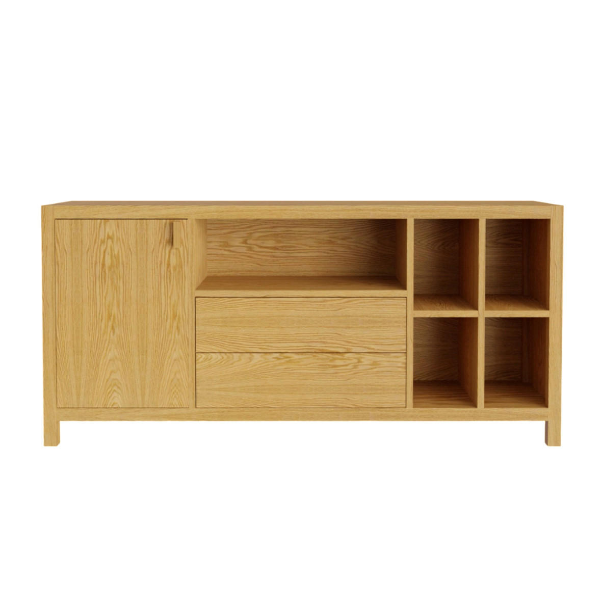 TV-SCHRANK aus Holz für Wohnzimmer DAVOS - Eichefarben, Holz (160/75/40cm) - Rawood Furniture
