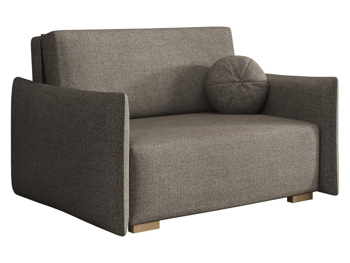 SCHLAFSOFA Viva Glov II - Hellbraun/Naturfarben, Holz/Textil (134/85/98cm) - MIRJAN24