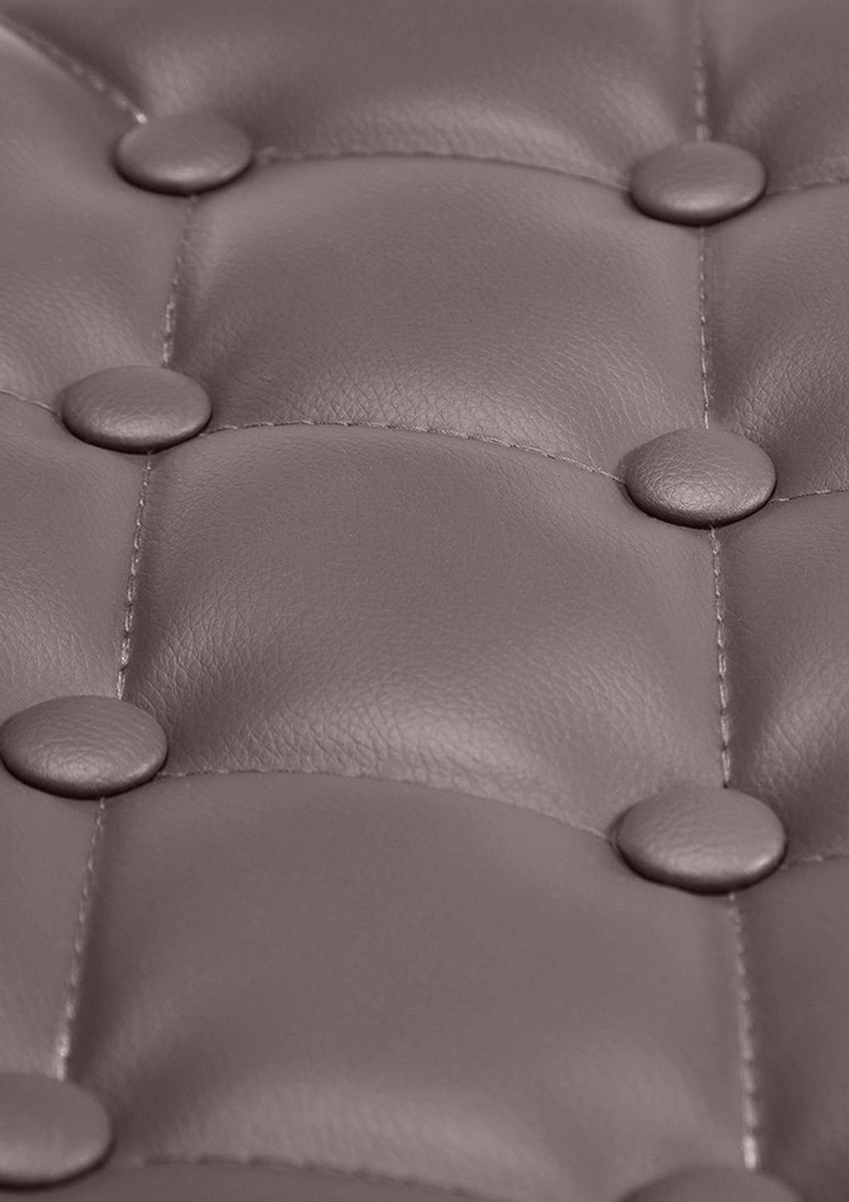 DREHSTUHL Lederlook braun - Chromfarben/Braun, Textil/Metall (62/78/55cm) - CLP