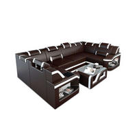 WOHNLANDSCHAFT Sofa Padua U Dunkelbraun Weiß Kunstleder - Dunkelbraun, Textil (308/80/185cm)