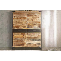 HIGHBOARD ARTA - Beige/Schwarz, Holz/Metall (120/160/40cm) - SAM