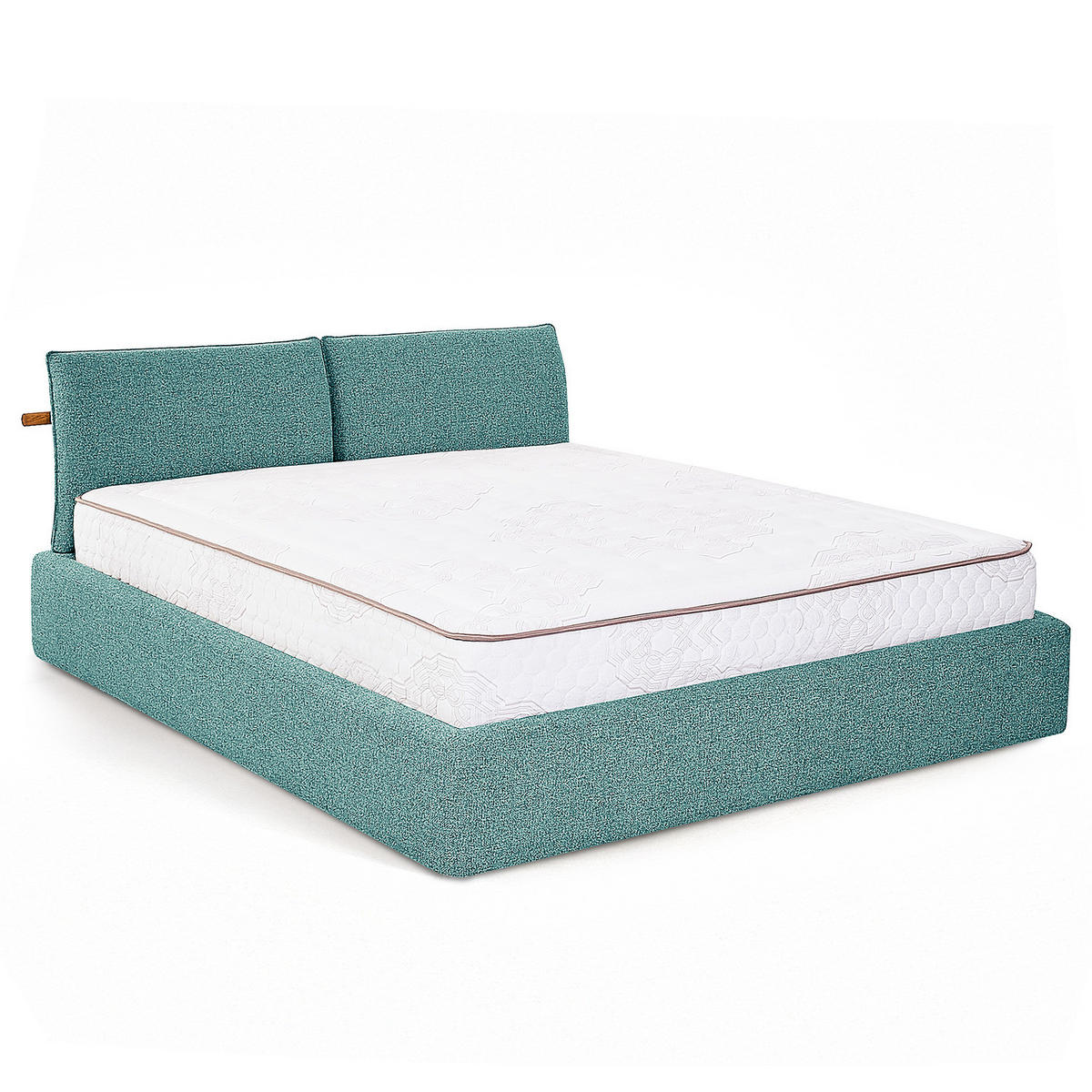 POLSTERBETT - Petrol, Textil (140/200cm) - home24