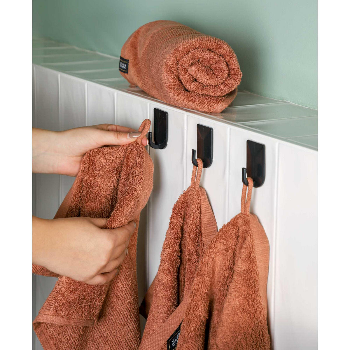HANDTUCH SENSE-4 - Rostfarben, Textil (50/100cm) - Schöner Wohnen