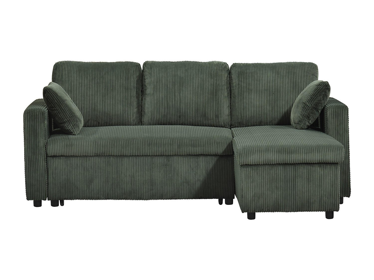 SCHLAFSOFA - 4 Personen - samt - tannengrün Gazur - Waldgrün, Kunststoff/Textil (223/85/146cm) - Vente-Unique