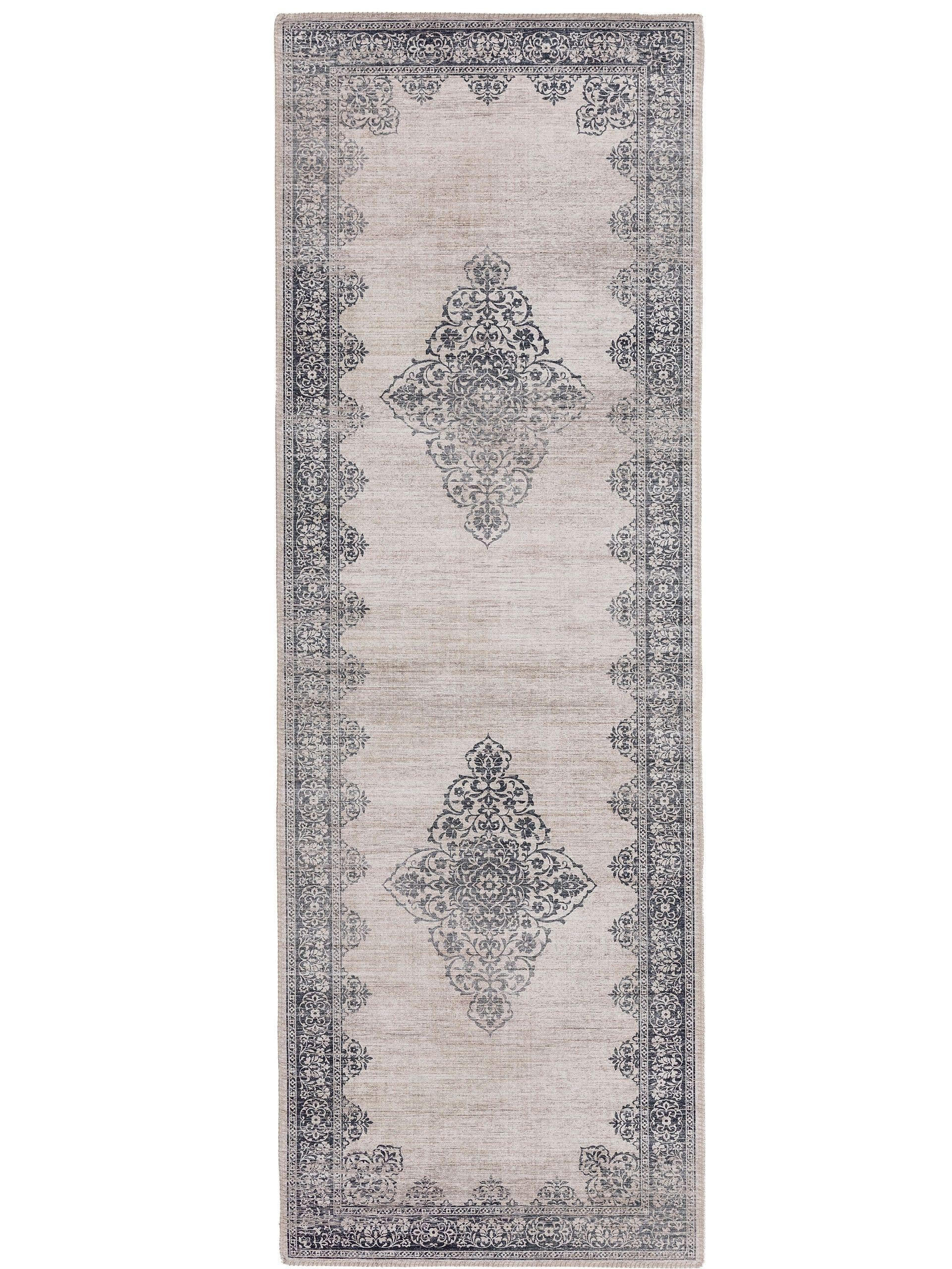 LÄUFER Laury Grau 80x240 cm - Grau, Textil (80/240cm) - benuta Pop