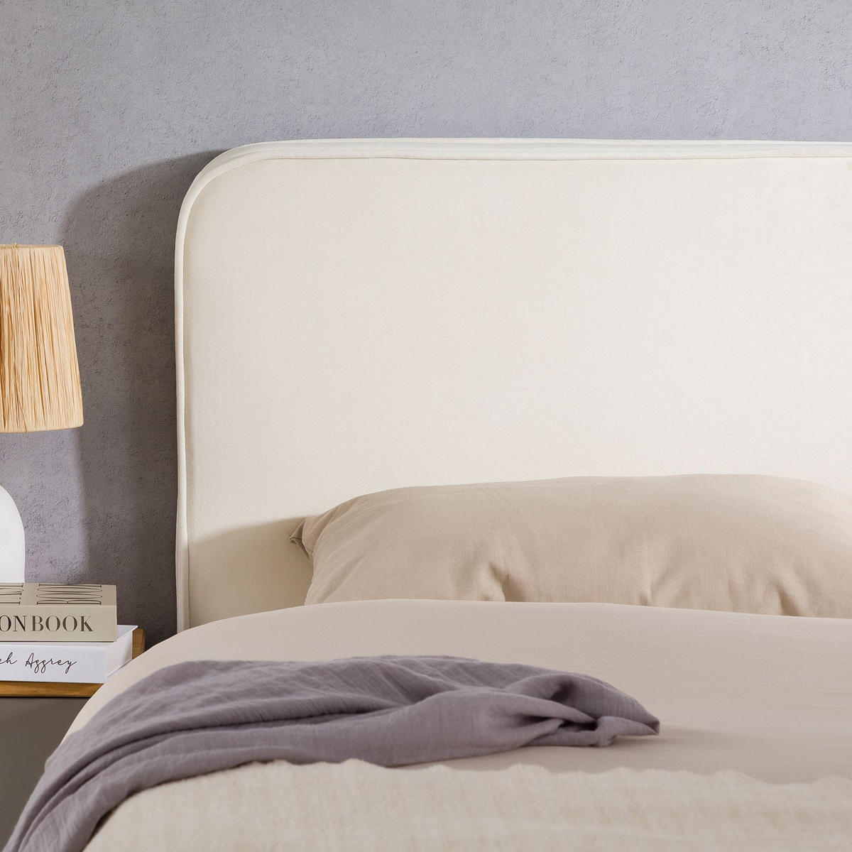 KOPFTEIL NOVARE 160X190 CM - Creme, Textil (160/58/6cm) - IDIMEX