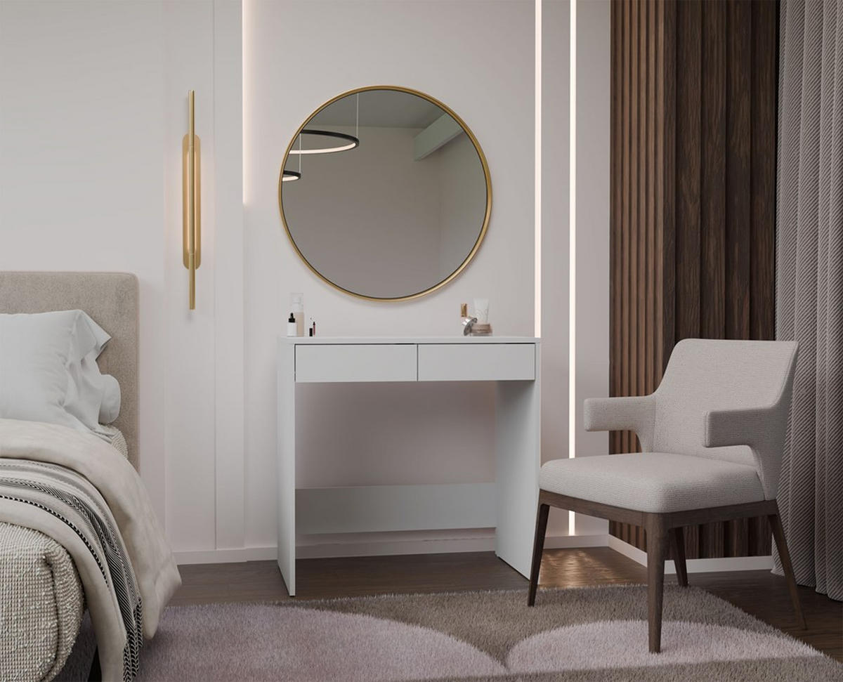 SCHREIBTISCH Weiß 81/80/50 - Weiß, Holzwerkstoff (50/81/80cm) - RAUMHIRSCH FURNITURE