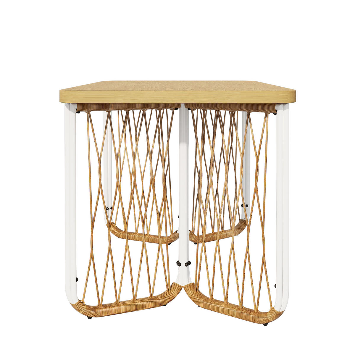 GARTENMÖBEL-SET Modernes 7-tlg. Weiß/Beige - Beige, Metall - ComfortXL