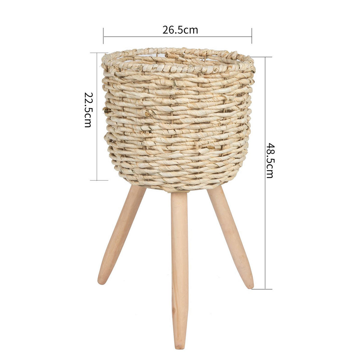 ÜBERTOPF NAGO - Naturfarben, Holz (27/51cm) - CARO-Möbel