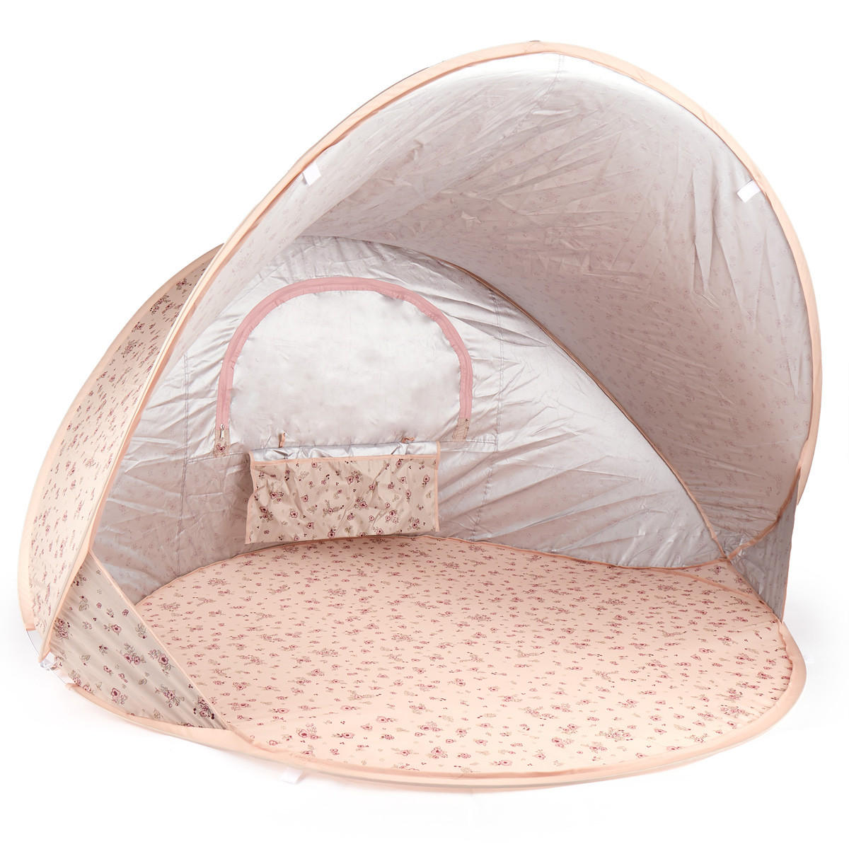 STRANDMUSCHEL Pop-up, UV-Schutz 40+ - Rosa, Textil (105/146cm) - Bieco Spielwaren