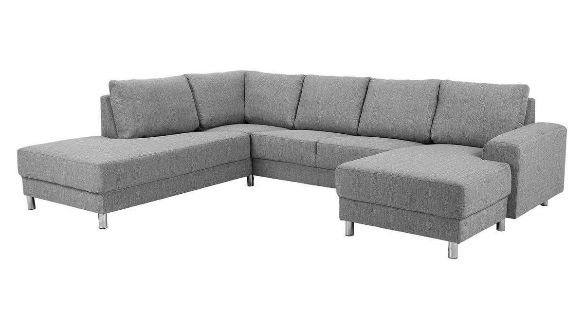 ECKSOFA hellgrau - Grau, Textil (287/221cm) - ebuy24