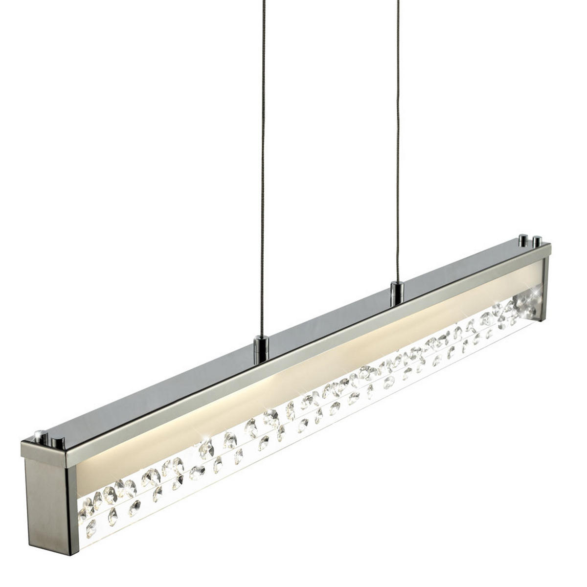 LED HÄNGELEUCHTE Doriana Silber Kristallglas - Silberfarben, Glas (78/4/120cm) - Esto