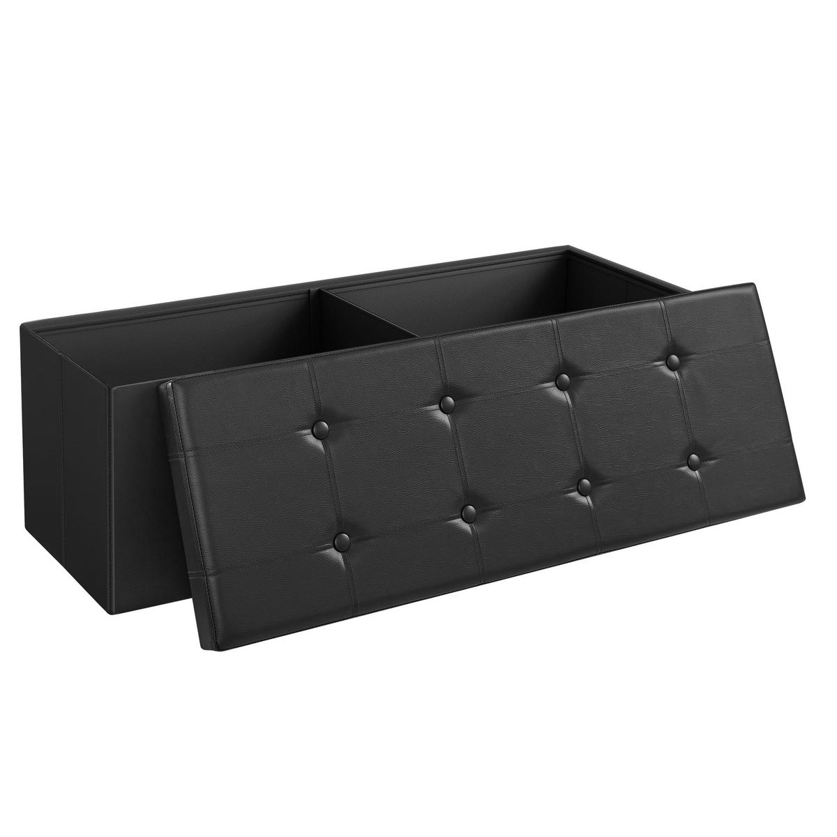 TRUHENBANK Schwarz 110x38 cm Klappbar - Schwarz, Holz (110/38/38cm)