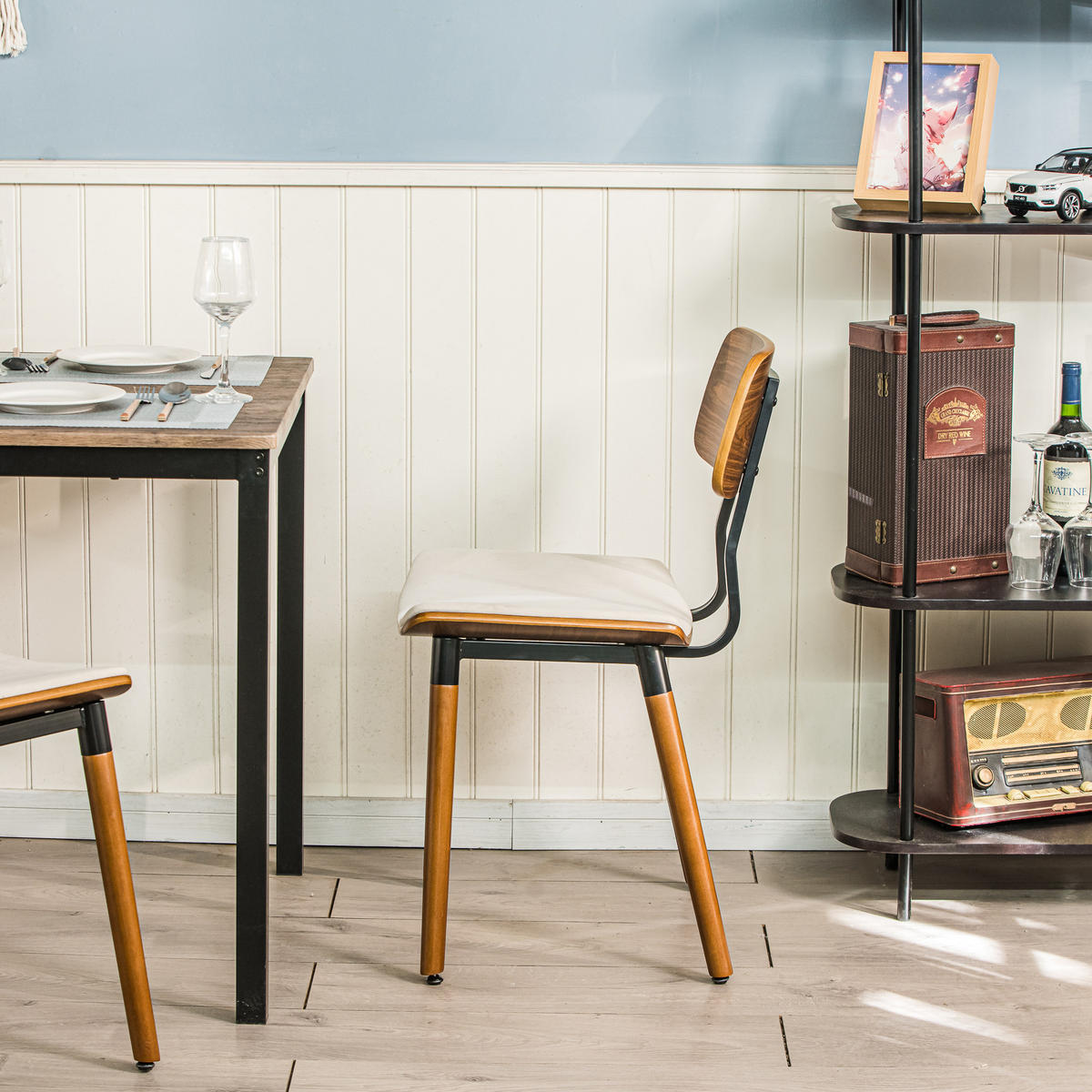 STUHL 2er-Set Stoff Beige - Beige, Textil (44/82/50cm) - Nordlys