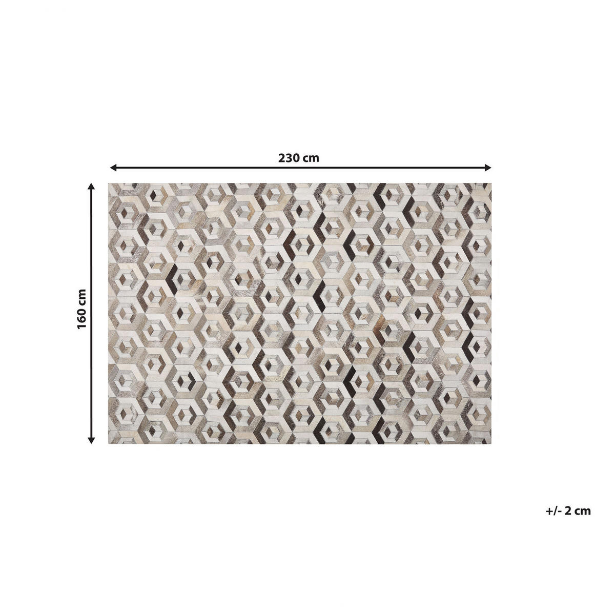 KURZFLOR-TEPPICH Tavak 230/160 cm - Braun, Fell (160/230cm) - Beliani