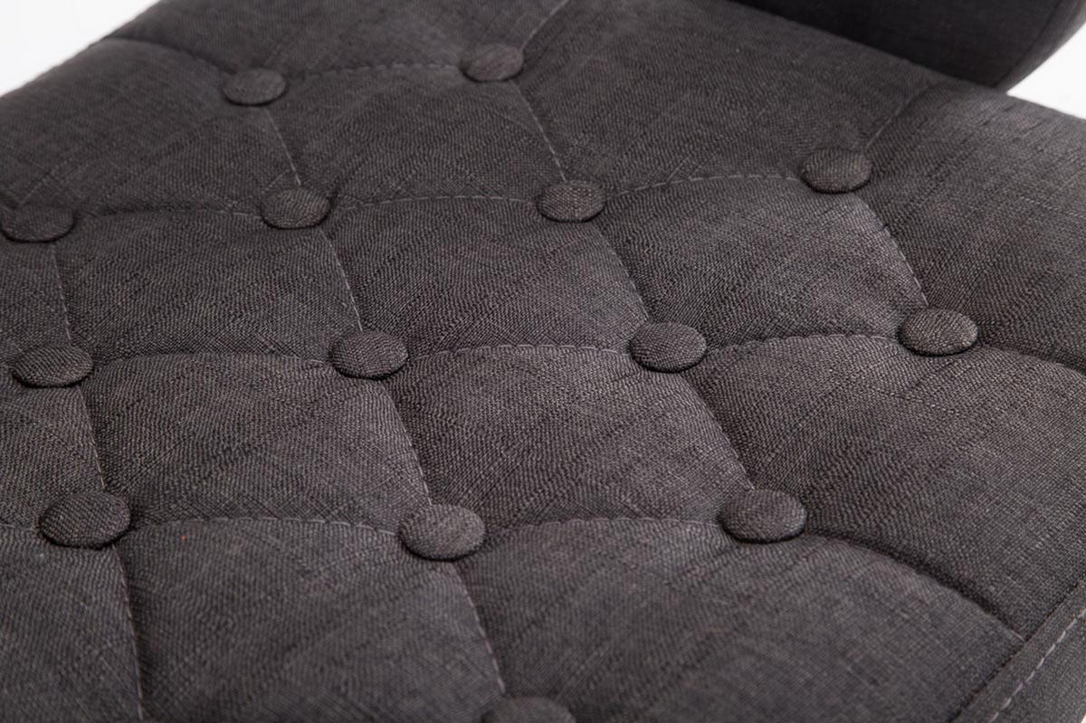 BARHOCKER Dubai, Gestell Metall in Chromoptik, STOFF Dunkelgrau - Chromfarben/Dunkelgrau, Textil/Metall (52/100/55cm) - TPFLiving