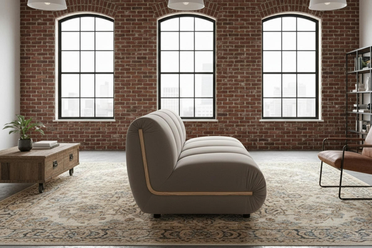 MODULSOFA LAYLA Taupe Velvet - Taupe/Schwarz, Buchenholz/Textil (183/74/99cm) - KAWOLA