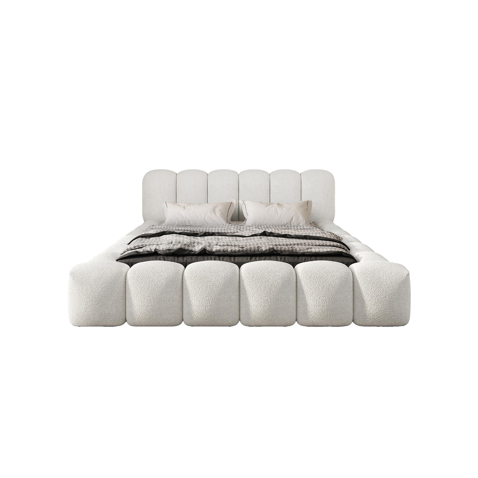 POLSTERBETT TRANI 200x200 cm, Weiß - Weiß, Textil (200/200cm) - Fedve