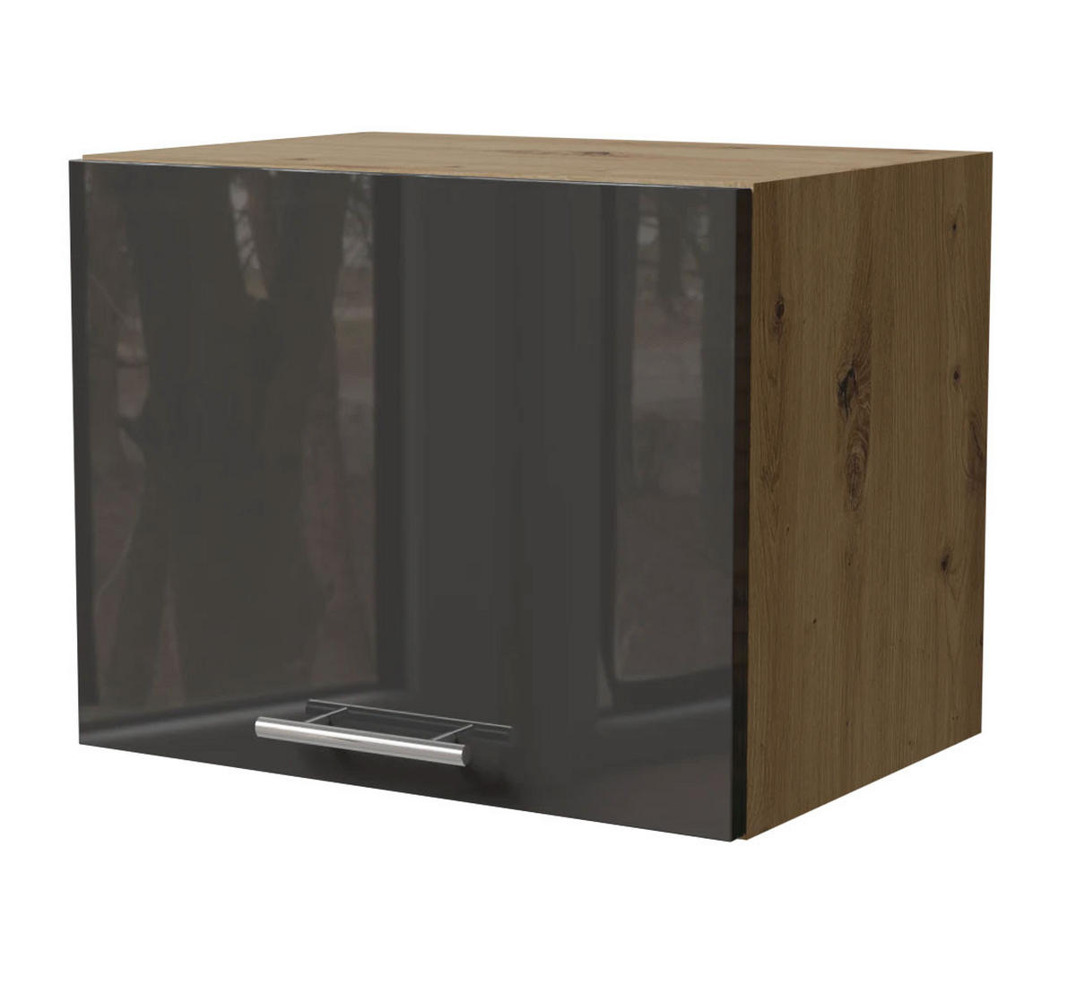 KLAPPHÄNGESCHRANK Essen W4B/45 Graphit Hochglanz / Eiche Artisan Matt 45 / 32,5 / 36cm - Graphitfarben/Eiche Artisan, Holz/Holzwerkstoff (45/36/32.5cm) - Feldmann-Wohnen