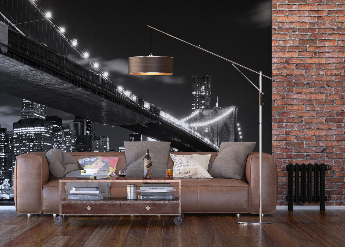 FOTOTAPETE New York 360 x 254 cm - Schwarz, Papier (360/254cm) - Sanders & Sanders