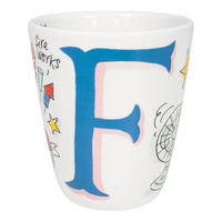 BECHER Liebesbrief F in Bunt - 350 ml - Multicolor, Keramik (0.35L) - Blond Amsterdam