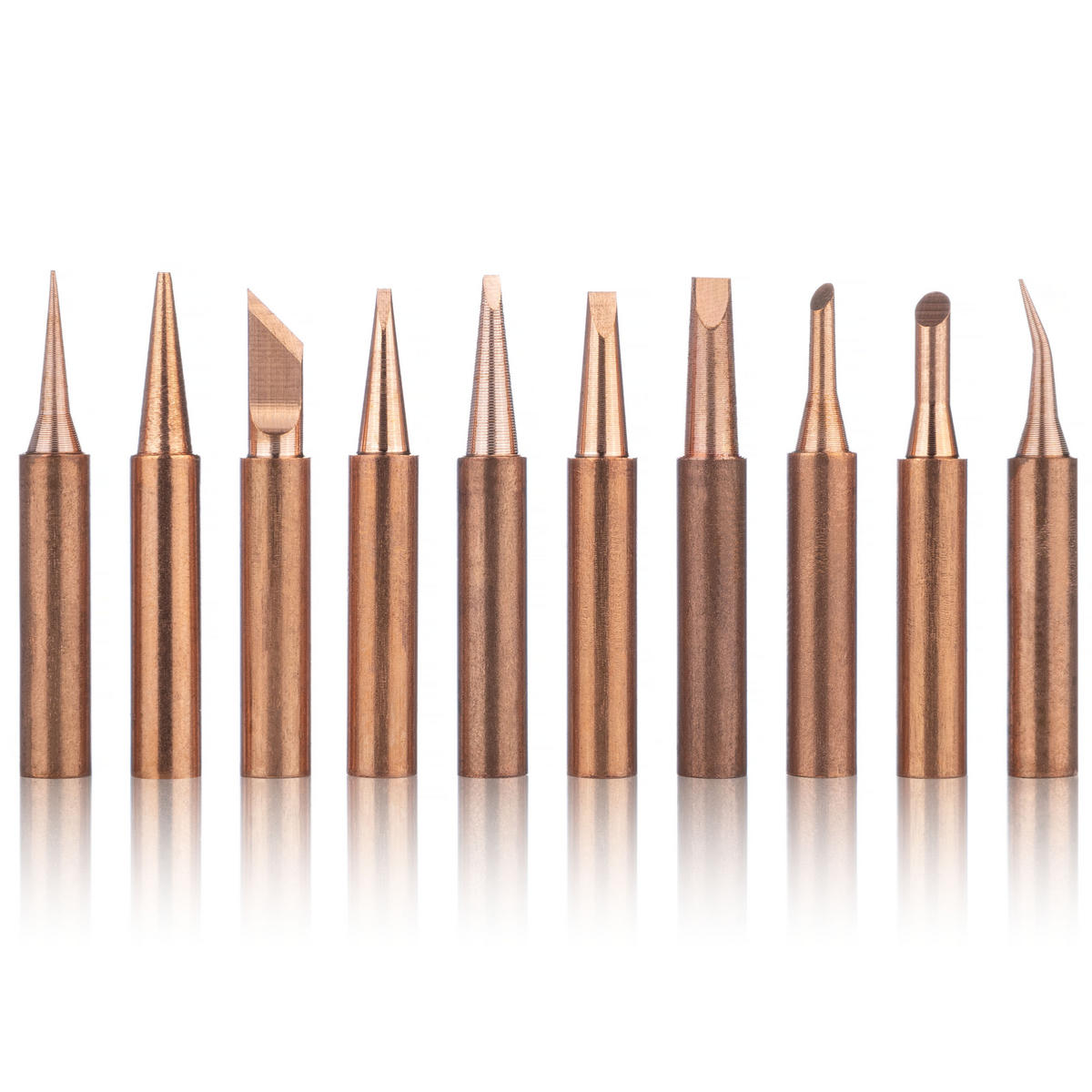 LÖTKOLBEN 900M 10-tlg. Set - Kupfer Lötspitzen, Ø außen 6 mm, Ø innen 4,4 mm, Länge 26 mm - Multicolor, Kunststoff/Metall (10/10/10cm)