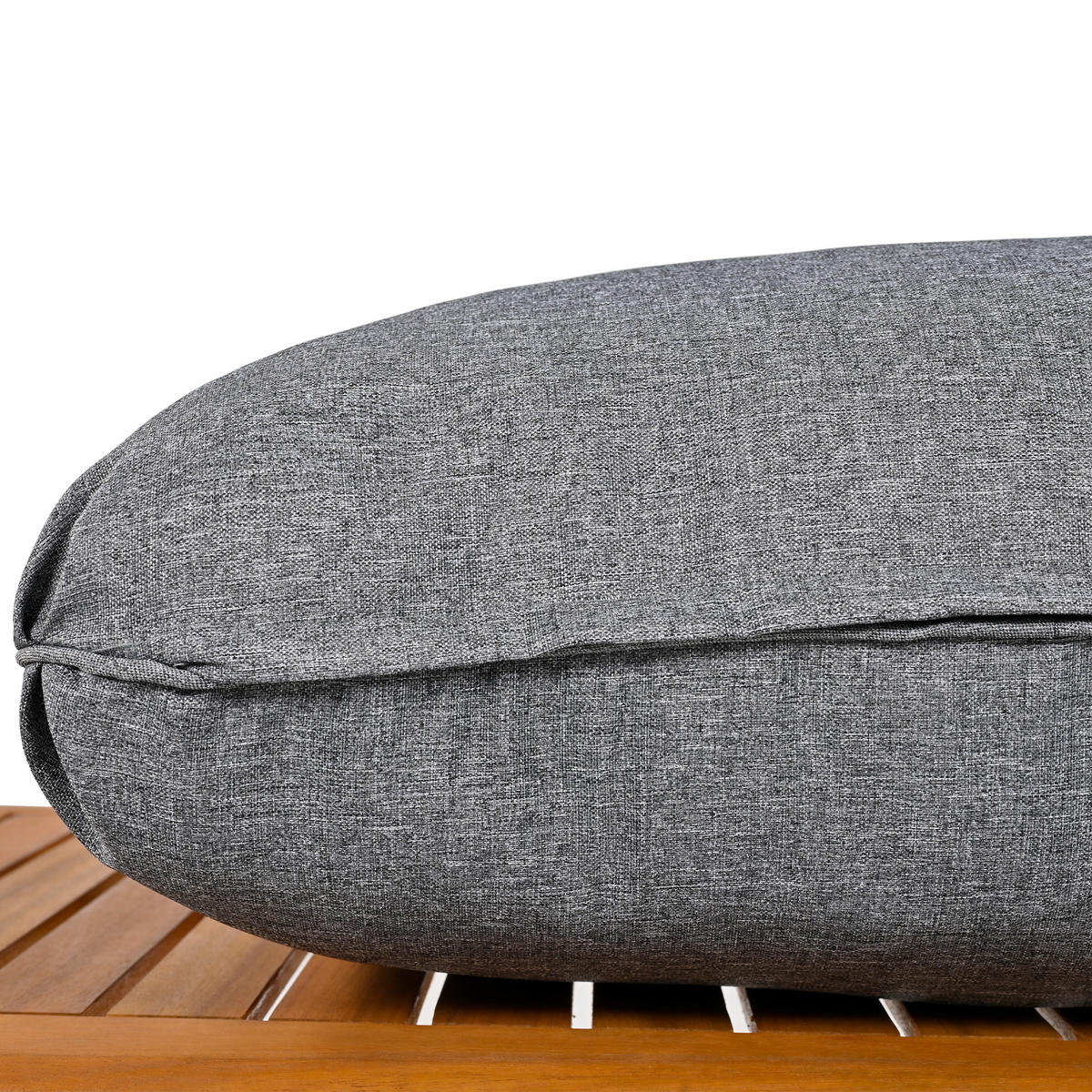 GARTENMÖBEL 115x60x64cm grau aus verzinktem Eisen und mit Kissen - Grau, Metall - Modfu