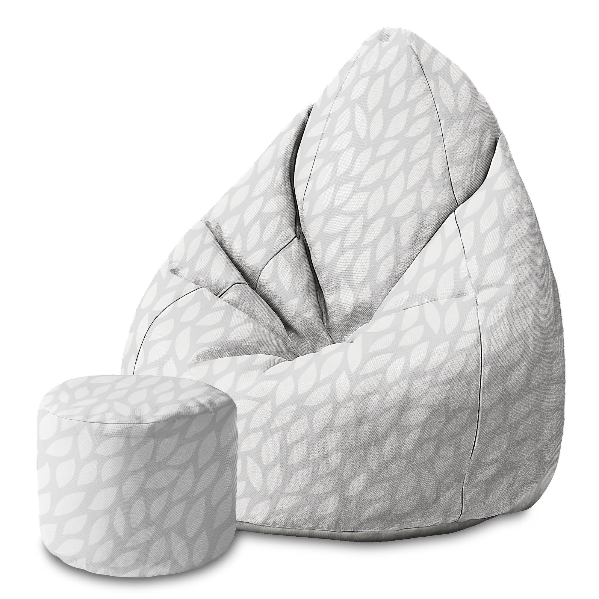 SITZSACK MIT FUßSTÜTZE Velvet 2-tlg Waves On M - Dunkelblau, Textil (80/120/80cm) - Dreamroots