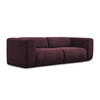 3-SITZER SOFA Chenille Stoff Rot - Rot/Weinrot, Kunststoff/Textil (228/70/89cm) - LaMiaSofa