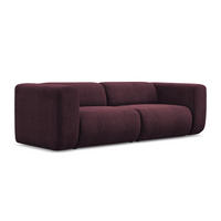 3-SITZER SOFA Chenille Stoff Rot - Rot/Weinrot, Kunststoff/Textil (228/70/89cm) - LaMiaSofa
