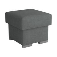 POLSTERHOCKER Oslo - Dunkelgrau/Silberfarben, Holz/Kunststoff (50/45/50cm) - MIRJAN24