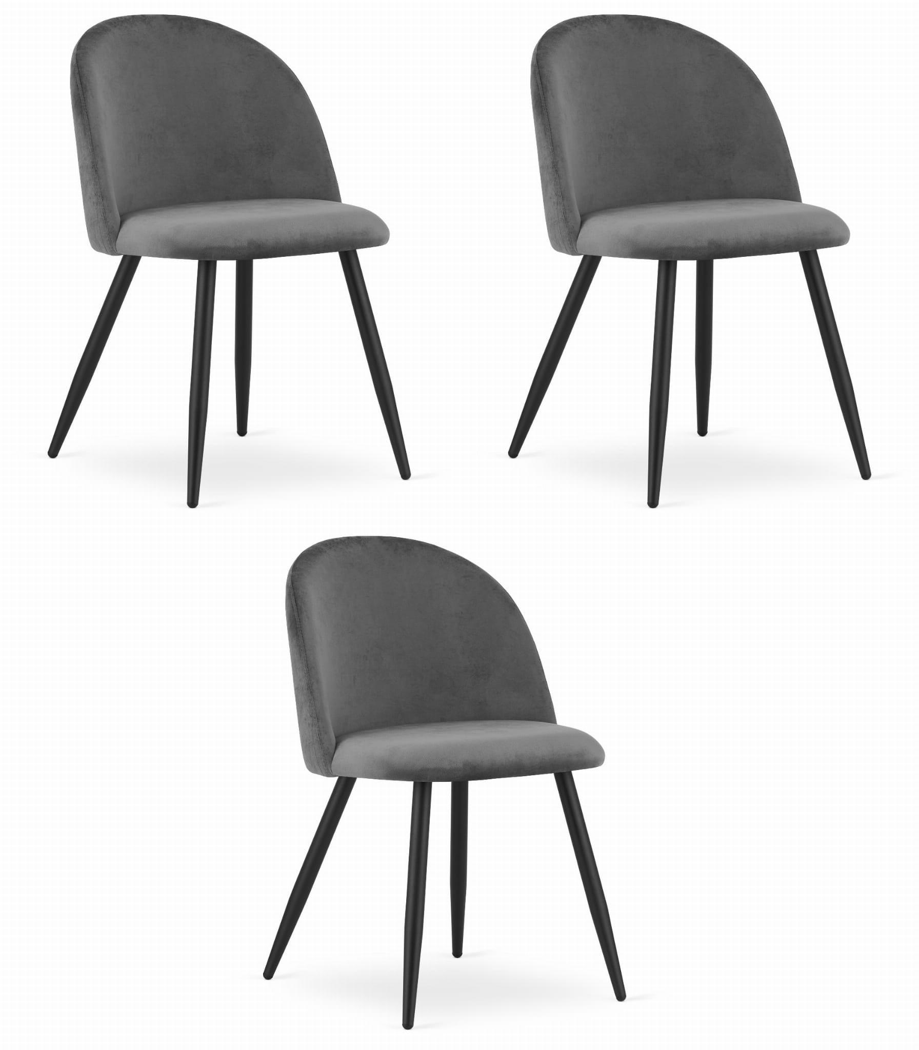 Valora Esszimmerstuhl Dunkelgrau 46x76.5x42.5 cm