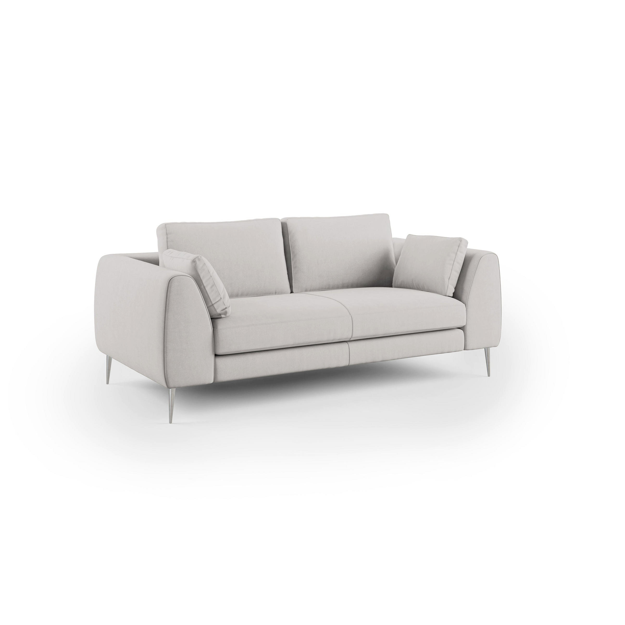 LINEARSOFA Plano - Hellgrau, Textil (196/86/102cm) - Divani.store