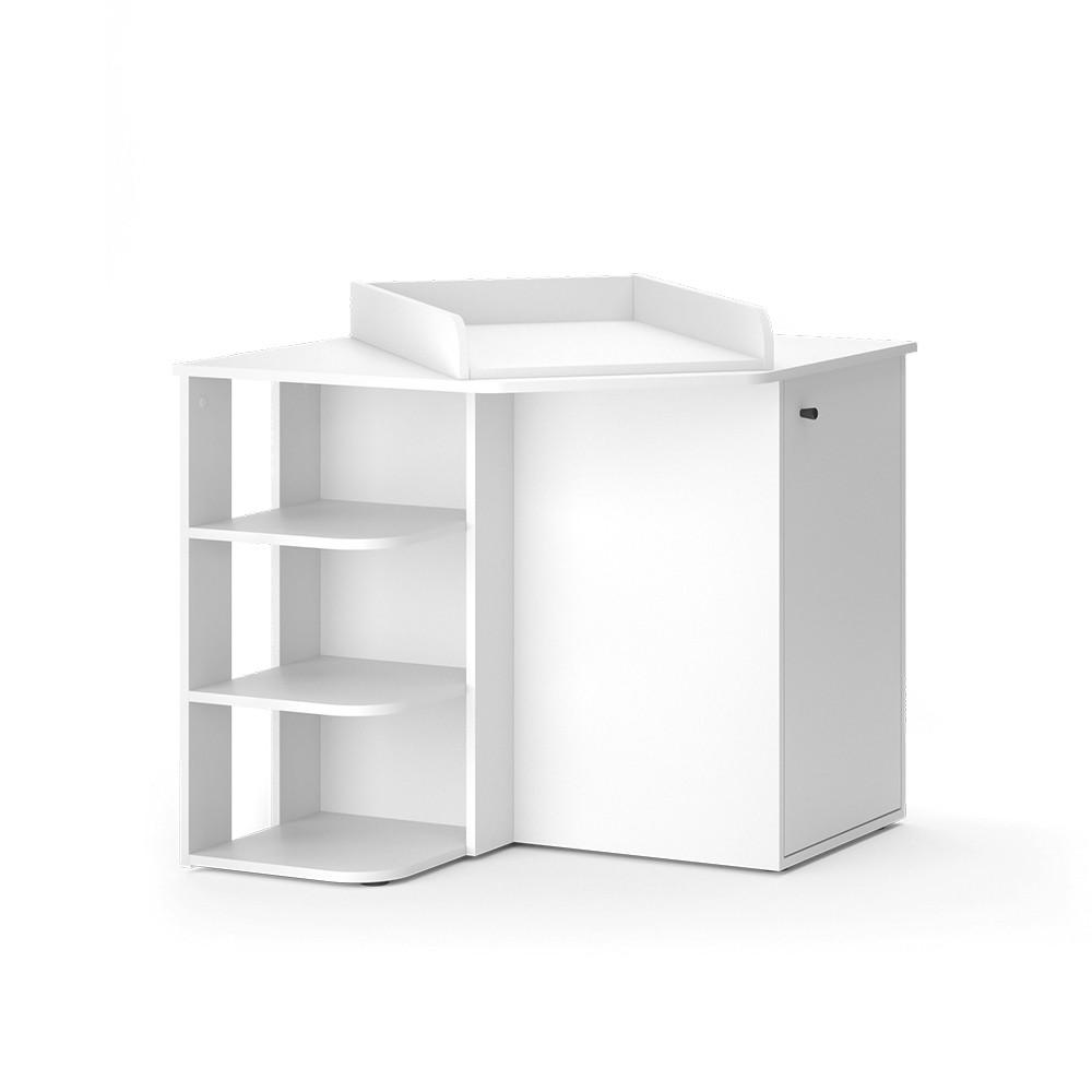 WICKELKOMMODE Kristian Weiß 85 x 77.3 cm mit Tür und offenen Fächern - Weiß, Holzwerkstoff (85/77.3/85cm) - Vicco