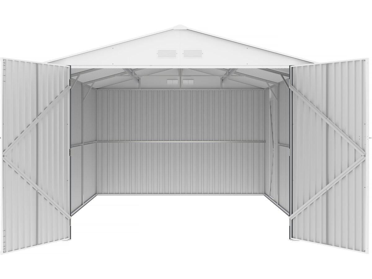 METALL-GARAGE PVC houston - Grau, Metall (70/310/570cm) - Habitat Garten