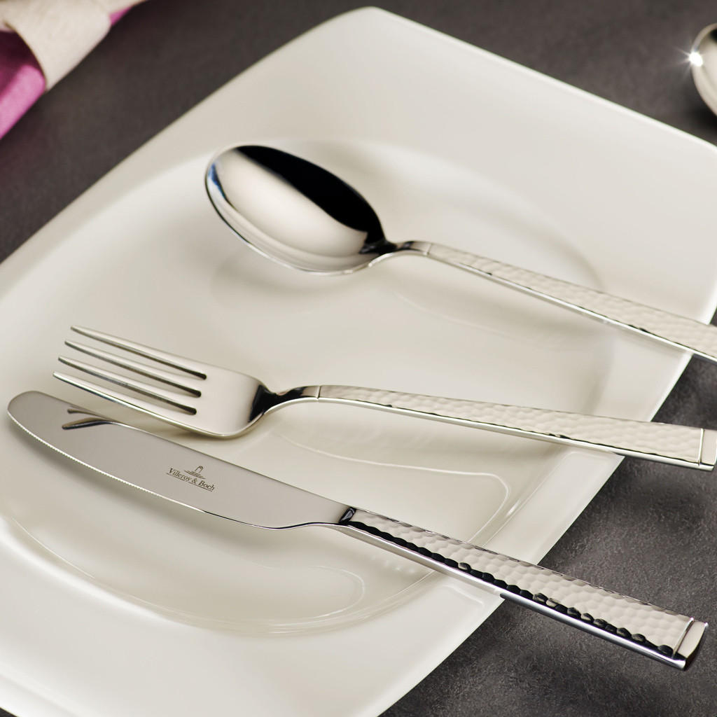 TAFELBESTECK Blacksmith silber 24er Set - Silberfarben, Metall - Villeroy & Boch