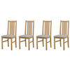 STUHL 4er ONTIKA 1, grandson - Eichefarben/Silberfarben, Holz (43/94/40cm) - Leaf Design