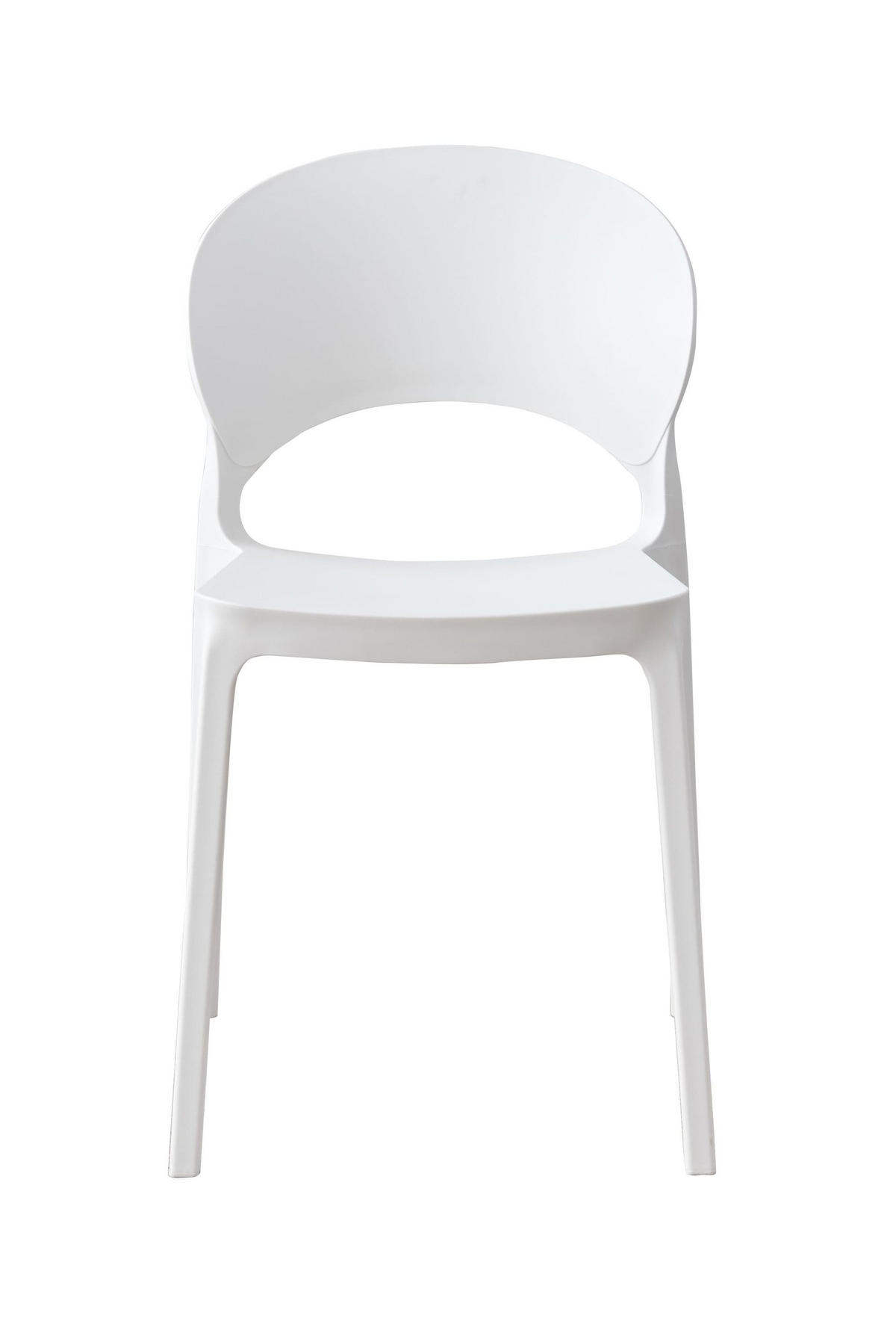 STAPELSTUHL Quito 47x58x78 cm, Kunststoff, Weiß - Weiß, Kunststoff (47/78/58cm) - dasmöbelwerk