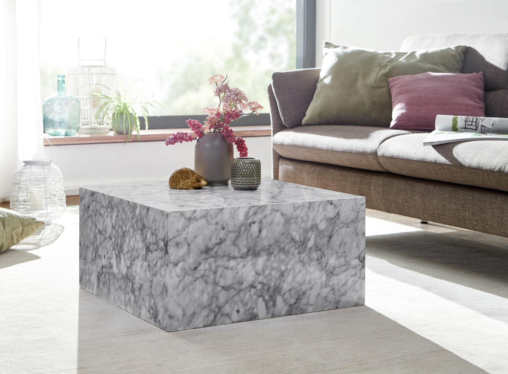 Thumbnail - Kadima Design Couchtisch, Weiß, Holzwerkstoff, Quadratisch,Quadratisch, 60x30x60 cm, Wohnzimmer, Wohnzimmertische, Couch...
