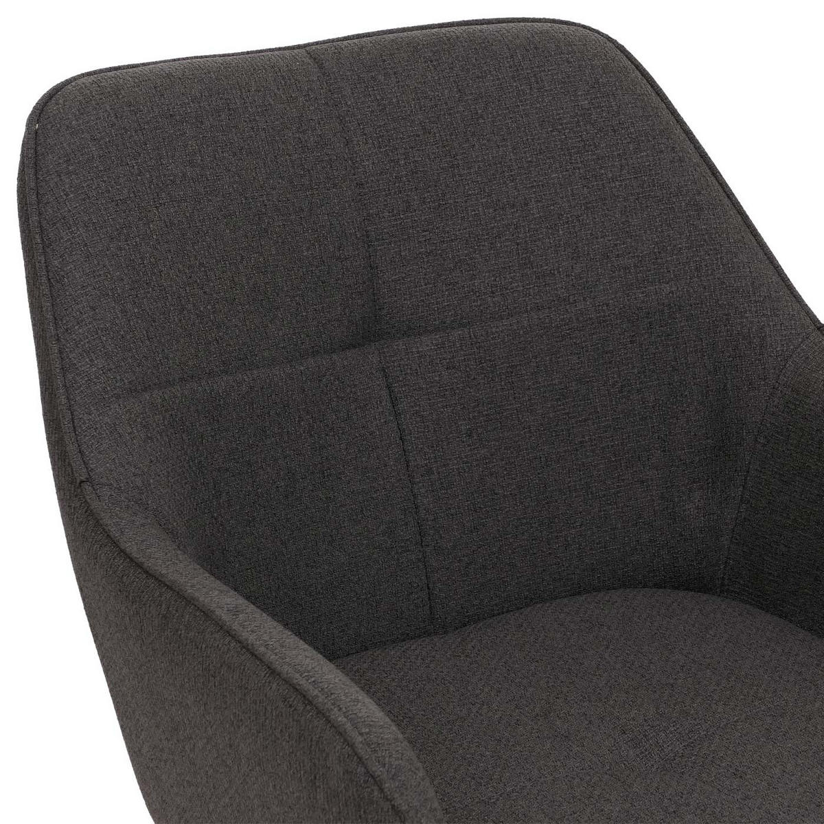 JÍDELNÍ ŽIDLE Černá, šedá, sada 2 ks - šedá/černá, textil (53/80/59cm) - MCW