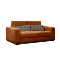 SOFA OLI 3-Sitzer, orange - Orange, Holz/Textil (208/91/108cm) - Courtois Laville