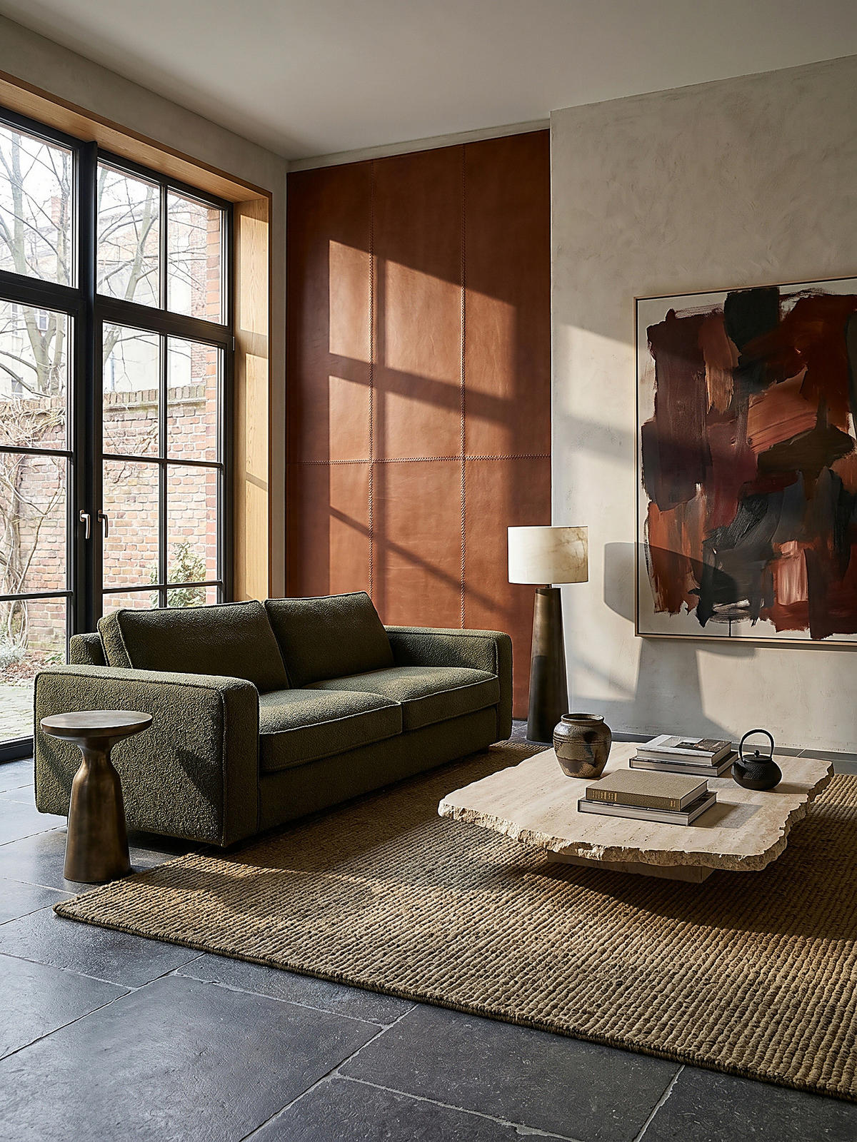 WOLLTEPPICH Boucle, Unifarben, Strapazierfähig, natürlich & pflegeleicht Erdtöne Rechteckig 160x230 - Grün, Textil (230/160cm) - KADIMA DESIGN