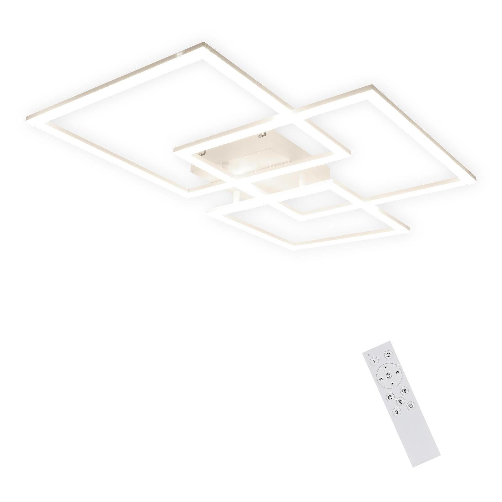 LED-DECKENLEUCHTE Brenntod 60.0/8.0/75.0 cm - Weiß, Metall (75/60/8cm) - ZMH