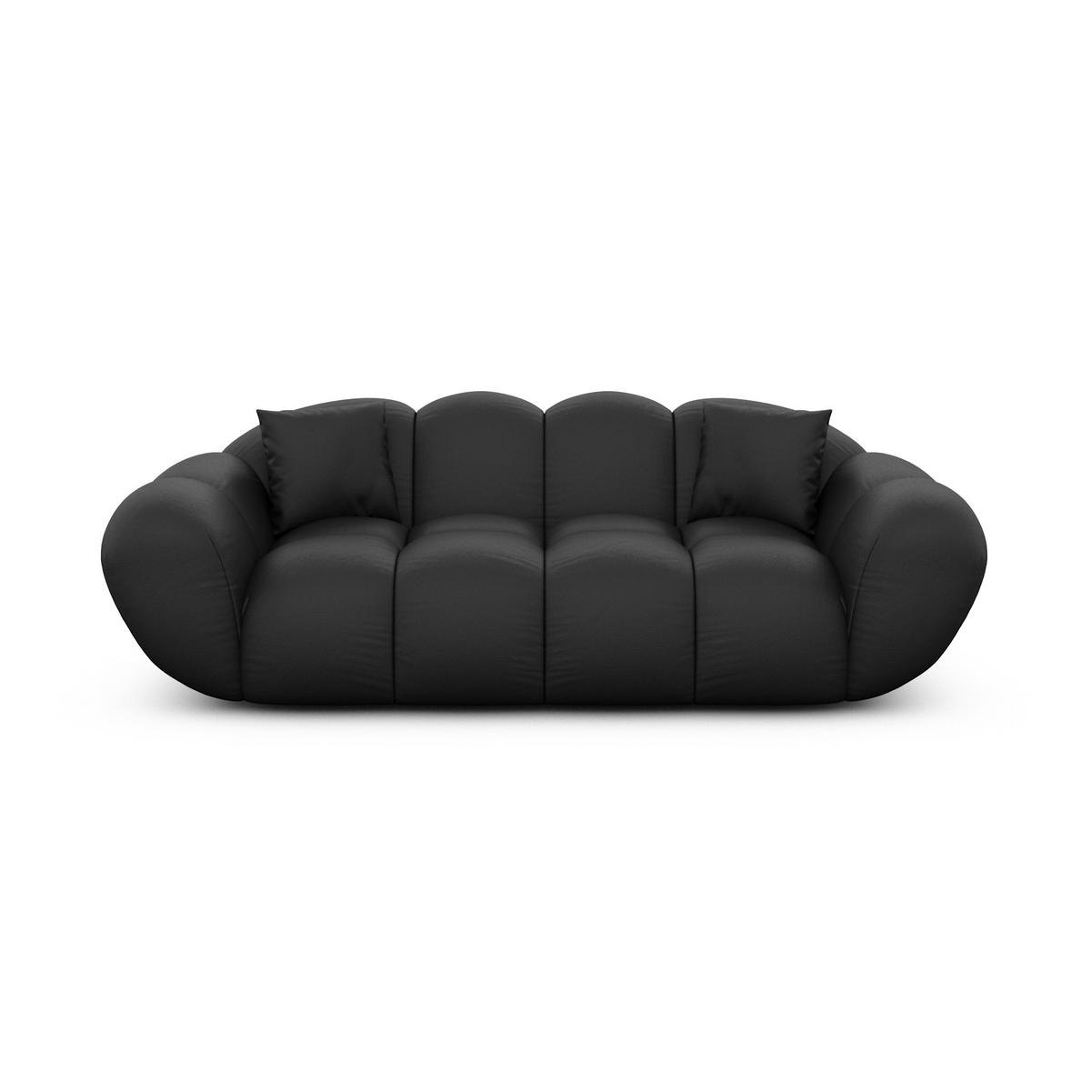 2-SITZER-SOFA Liva Schwarz Kunstleder - Schwarz, Kunststoff (200/70/93cm) - VAROYAL