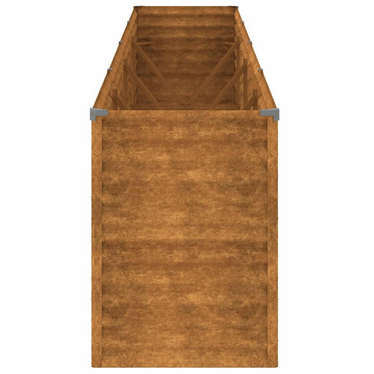 HOCHBEET aus Cortenstahl AKSEL | unten offen | 385x50x69cm - Braun, Metall (385/69/50cm) - DELUKE