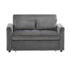 SCHLAFSOFA Samt mit Schlaffunktion und Getränkehaltern Grau 137/76,5/83 cm - Grau, Textil (83/137/76.5cm) - Redom