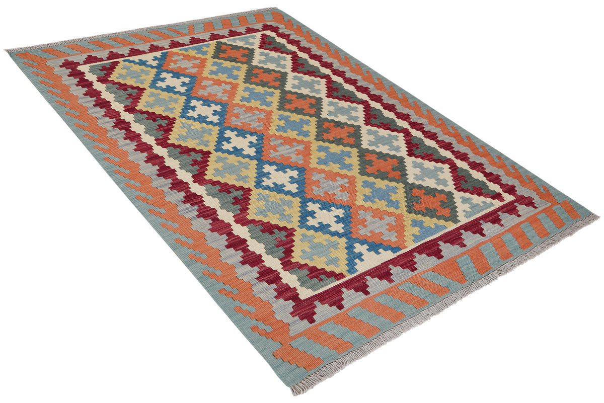 HANDWEBTEPPICH Kelim Gashgai Mehrfarbig 178/128 cm Schurwolle - Multicolor, Textil (128/178cm) - Looma