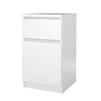 NACHTTISCH, Naia, Weiß, Holzwerkstoff / Metall, 41 x 40 x 70 cm - Weiß, Holzwerkstoff/Metall (41/70/40cm) - ebuy24