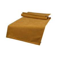 TISCHLÄUFER FarbTon Chenille-Haptik curry-gelb 140/40 cm - Currygelb, Textil (40/140cm) - beties Heimtextil